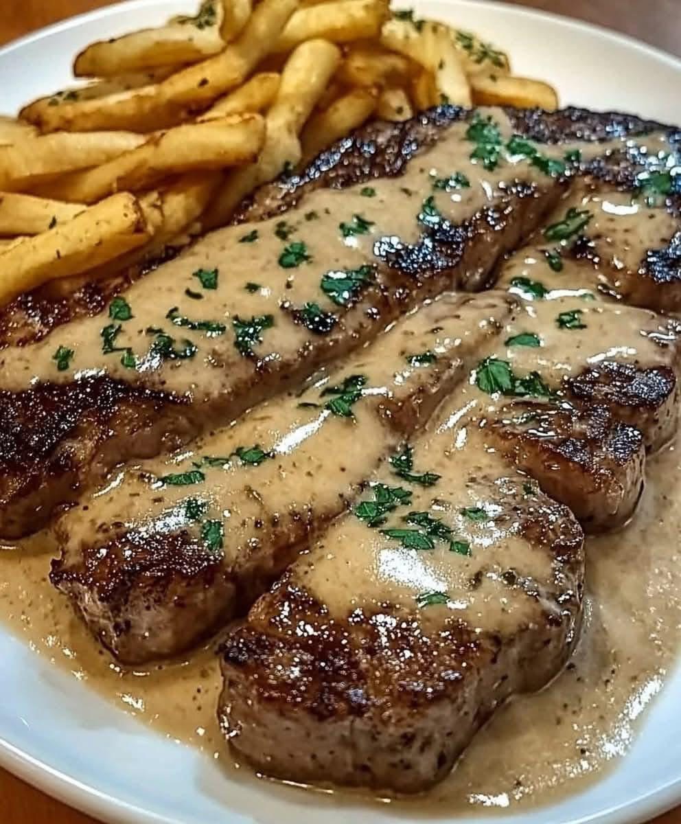 Steak with Garlic Cream Sauce – a dinner worth savoring