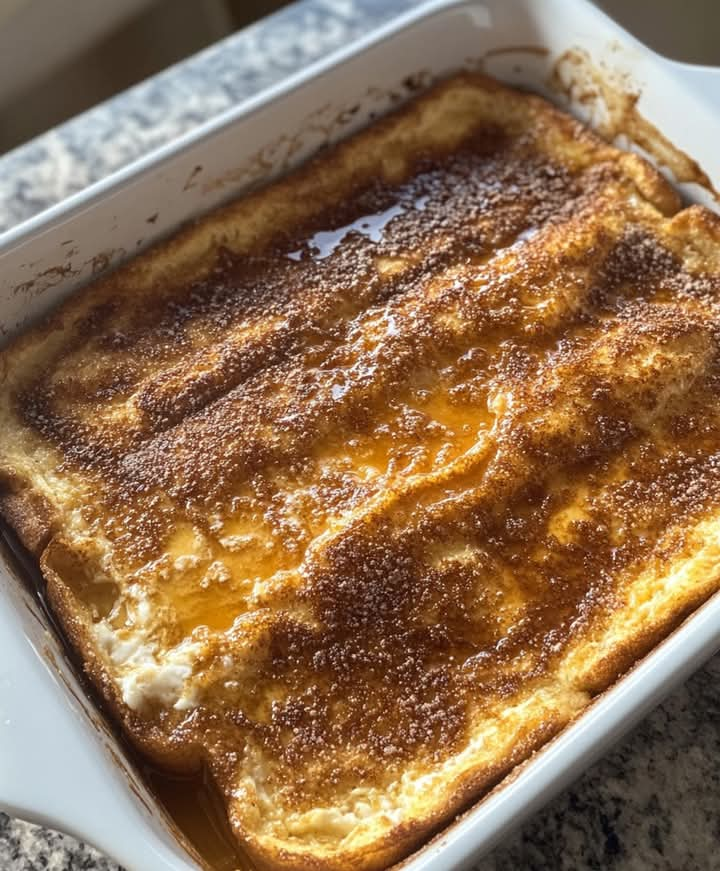 Overnight crème brûlée toast