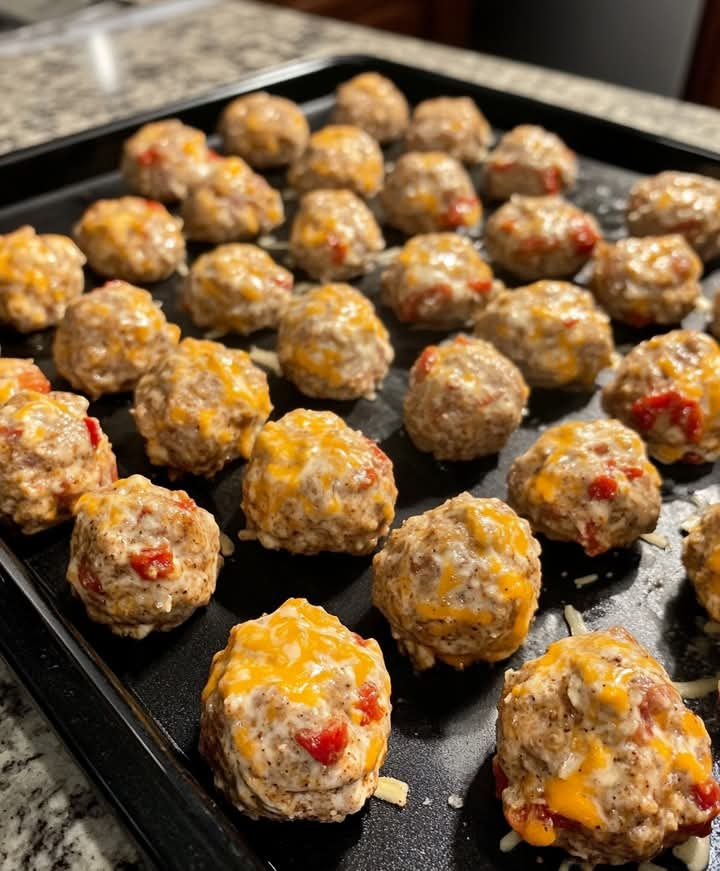 Rotel Cream cheese Sausage Balls